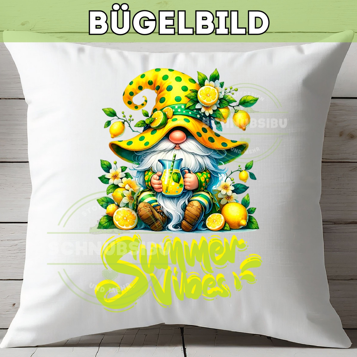 Bügelbild Wichtelkollektion - Summer Vibes gelb
